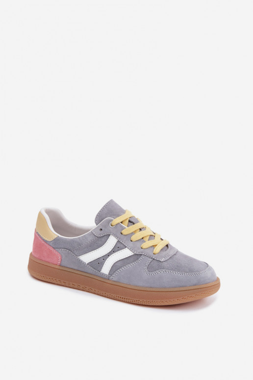 Blue suede platform sneakers Coressa