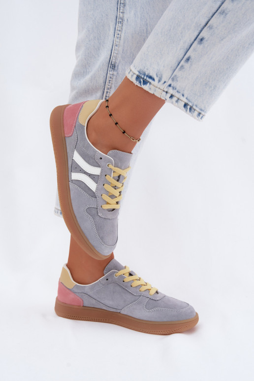 Blue suede platform sneakers Coressa