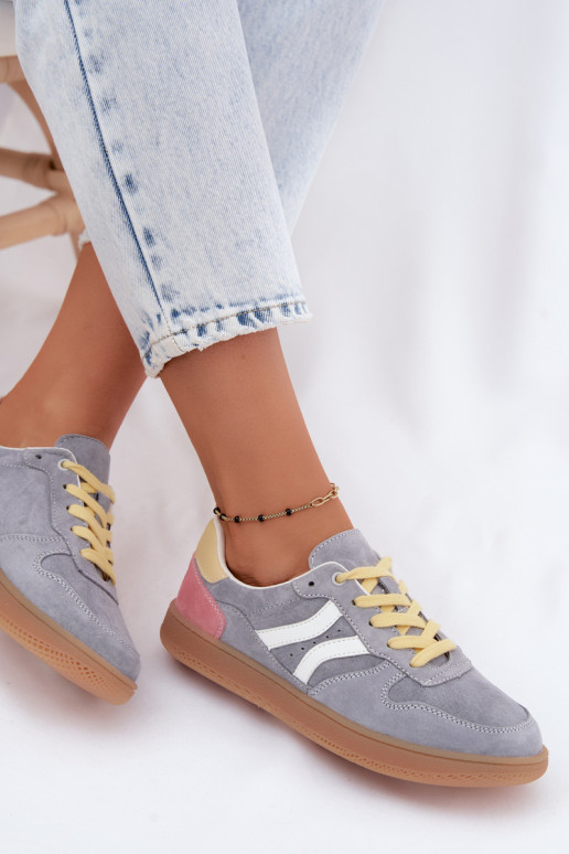 Blue suede platform sneakers Coressa