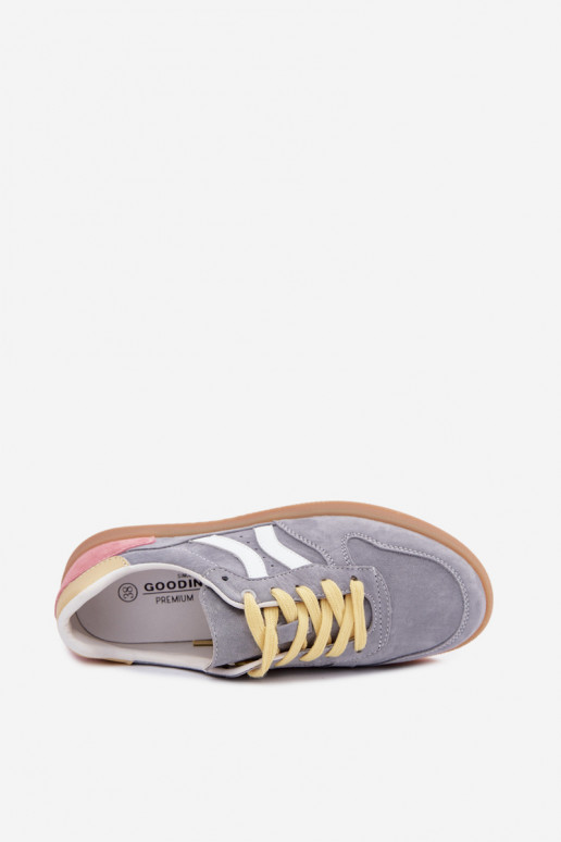 Blue suede platform sneakers Coressa