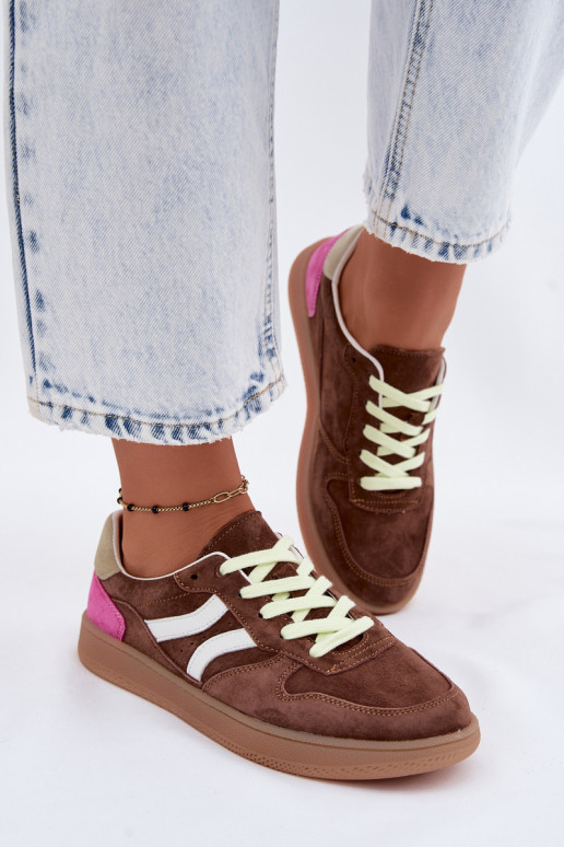 Brown suede platform sneakers Coressa