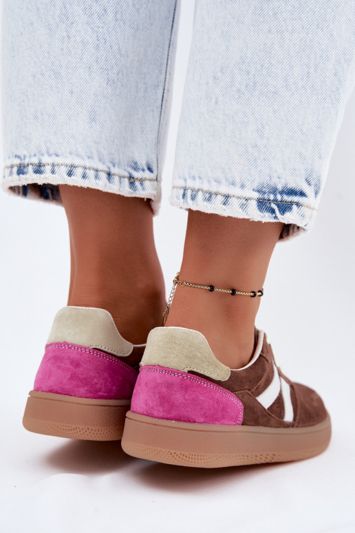 Brown suede platform sneakers Coressa