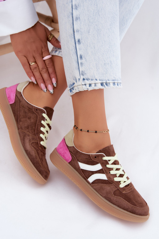 Brown suede platform sneakers Coressa