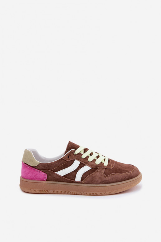 Brown suede platform sneakers Coressa
