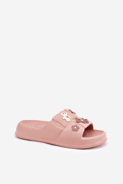 Pink lightweight slippers with buckles Redienna