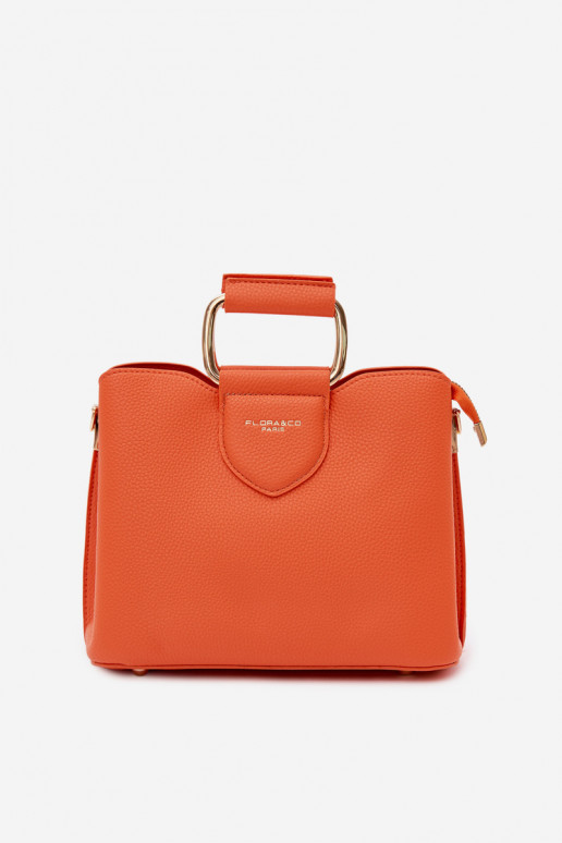 Orange handbag made of faux leather Lorielle
