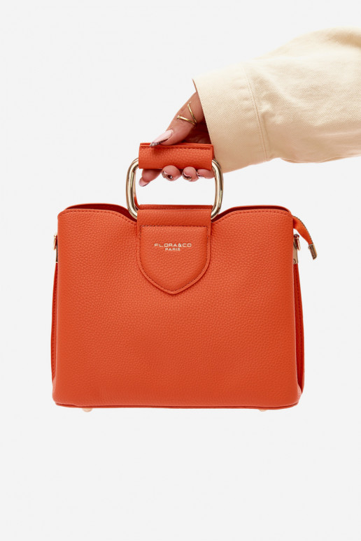 Orange handbag made of faux leather Lorielle