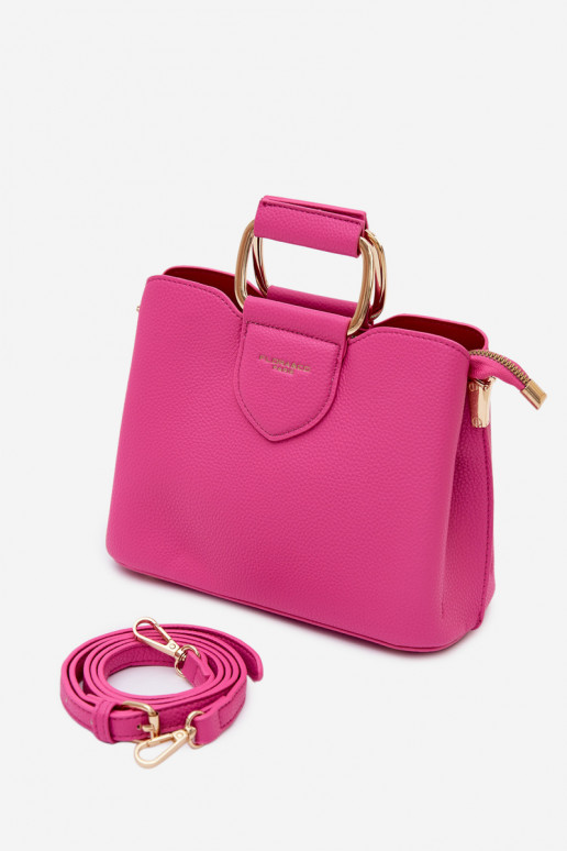 Pink handbag made of faux leather Lorielle