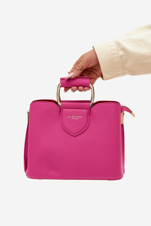 Pink handbag made of faux leather Lorielle