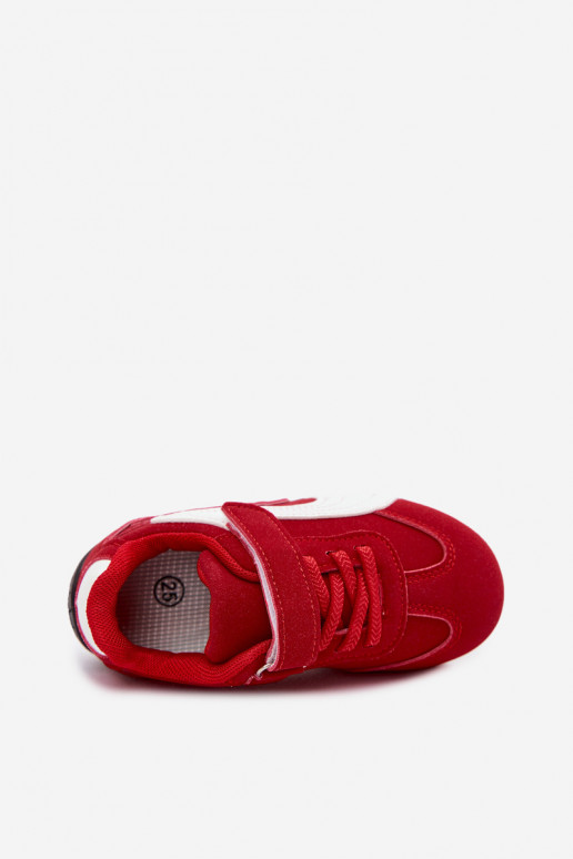 Children's sneakers with Velcro fastenings in red color Perrin