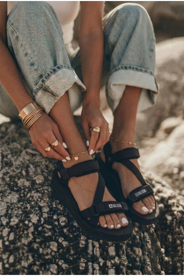 Foam Wedge Sandals Big Star FF274A349 Black