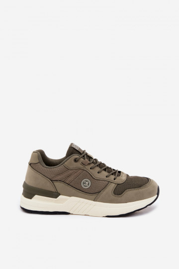 Men's sports shoes with platform in green Hanirin 2