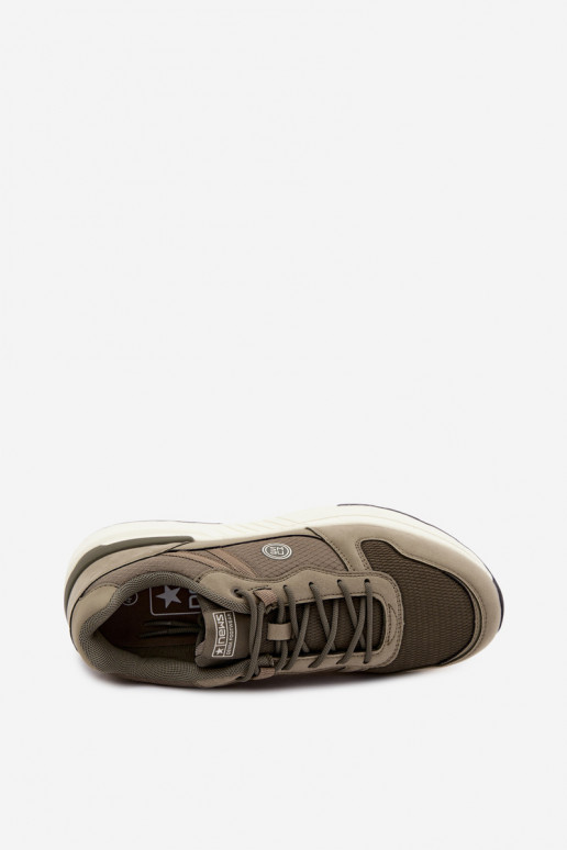 Men's sports shoes with platform in green Hanirin