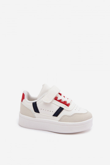 Children's sports shoes with Velcro in white Tailva