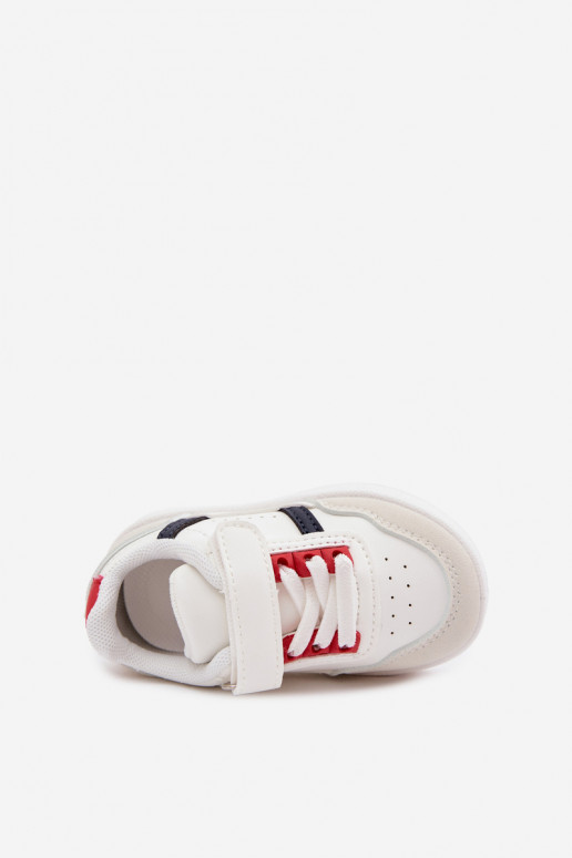 Children's sports shoes with Velcro in white Tailva