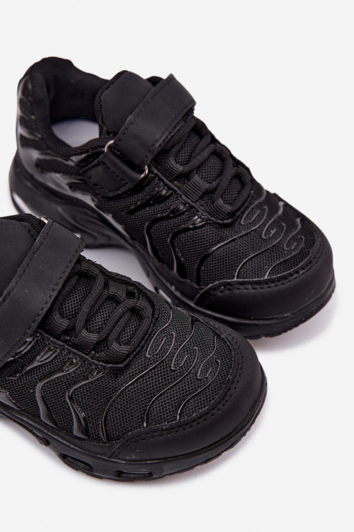 Dziecięce sportowe buty z rzepami w kolorze czarnym Rider