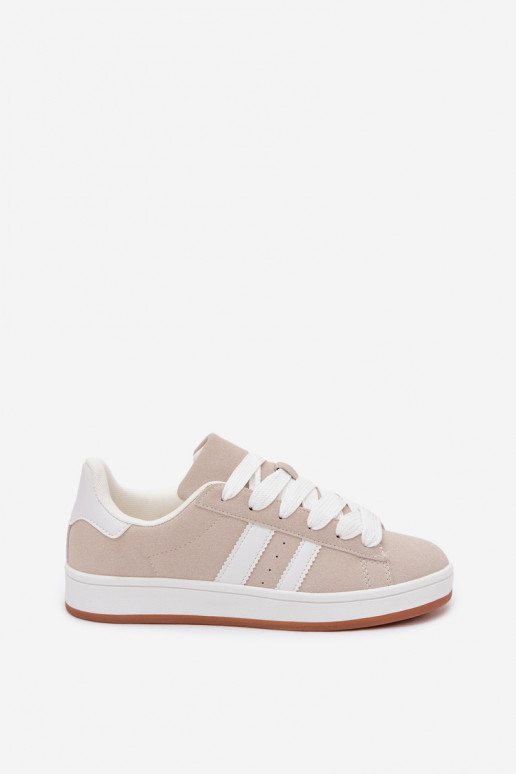 Damskie sneakersy w paski w kolorze piaskowym Cascade
