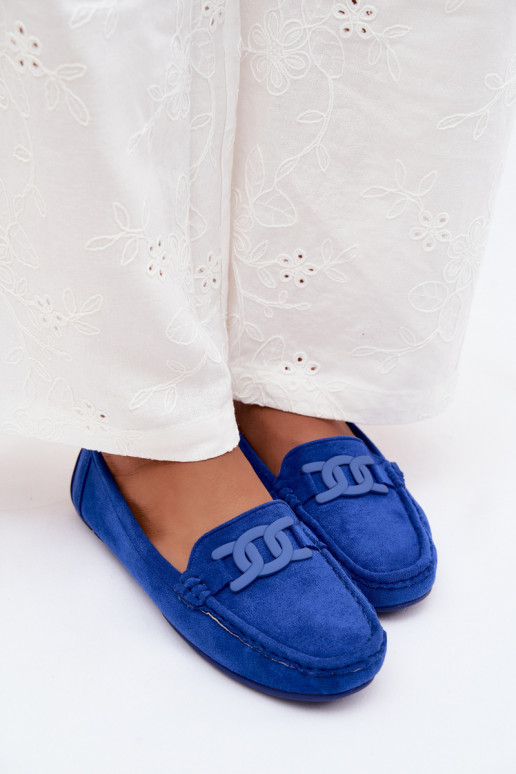 Women's rich suede loafers blue Rabell