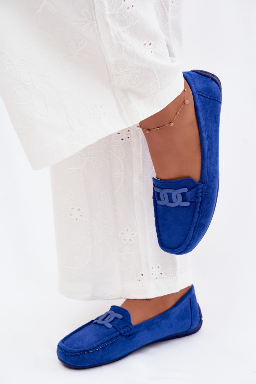 Women's rich suede loafers blue Rabell