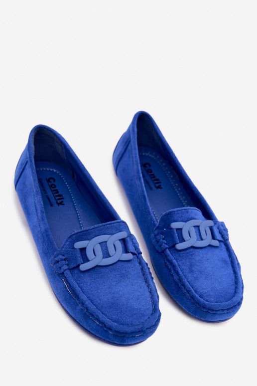 Women's rich suede loafers blue Rabell