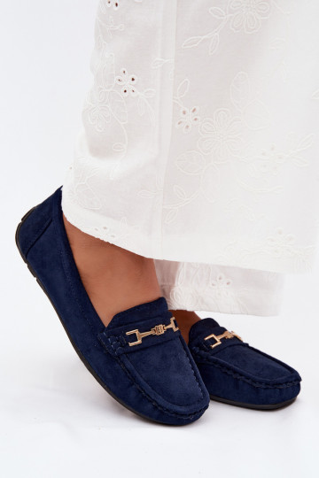 Classic suede loafers dark blue Corinell