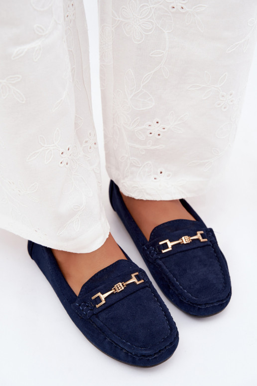Classic suede loafers dark blue Corinell