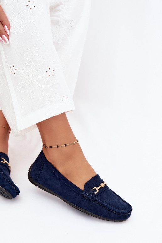 Classic suede loafers dark blue Corinell