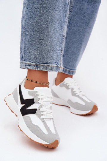 Women's sneakers white-grey Britma