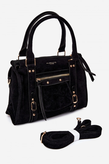 Bag made of faux suede black Lendra 2