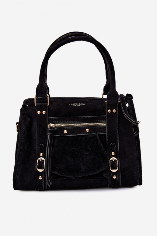 Bag made of faux suede black Lendra