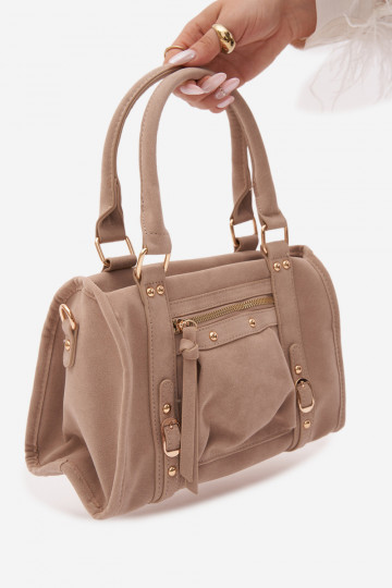 Bag made of faux suede sand Lendra 2