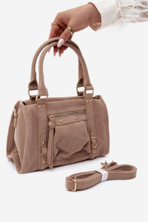 Bag made of faux suede sand Lendra