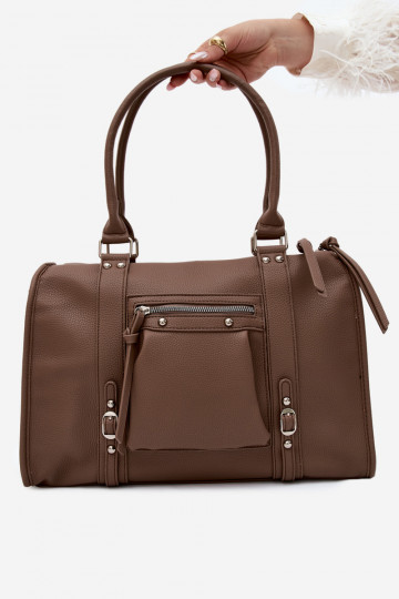 Large bag made of faux leather clay Nolita