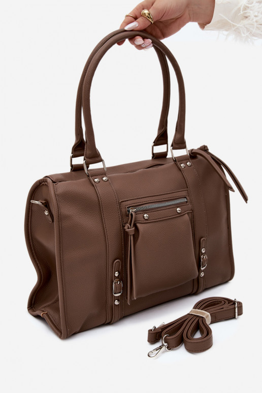 Large bag made of faux leather clay Nolita