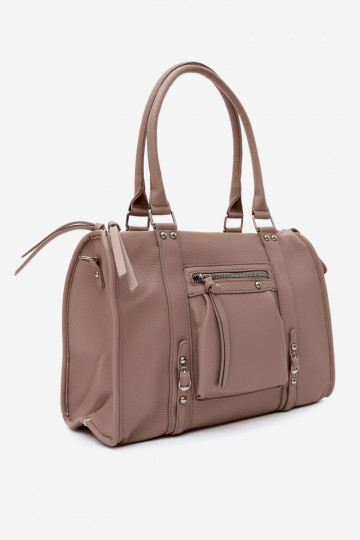 Large bag made of faux leather ivory Nolita 2