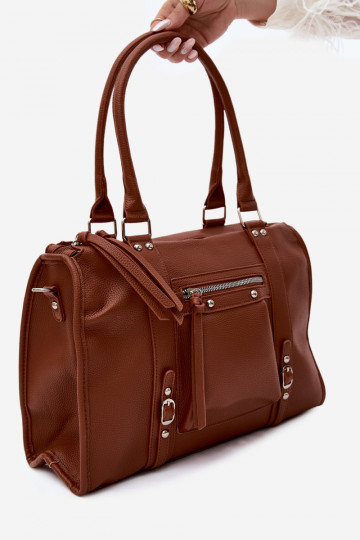 Large bag made of faux leather brown Nolita 2