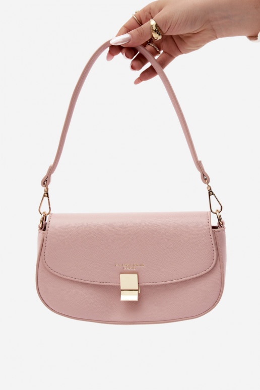 Small handbag in faux leather pink Acacia