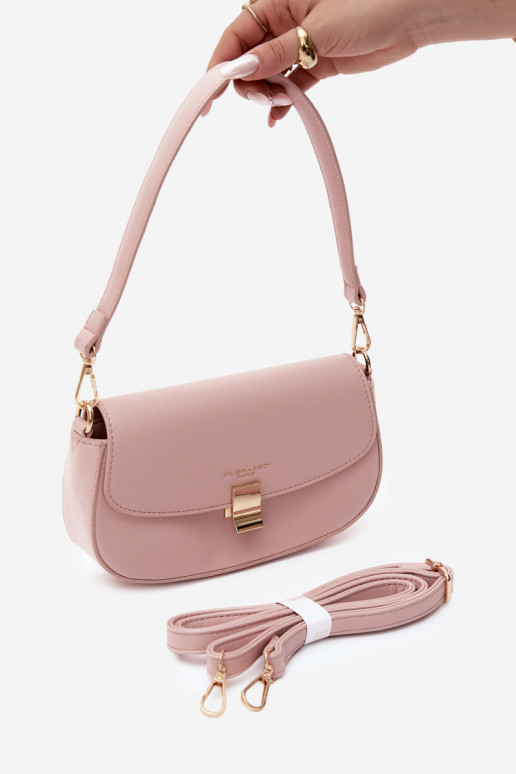 Small handbag in faux leather pink Acacia