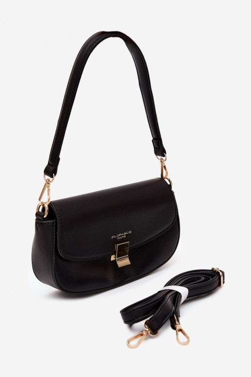 Small handbag in faux leather black Acacia