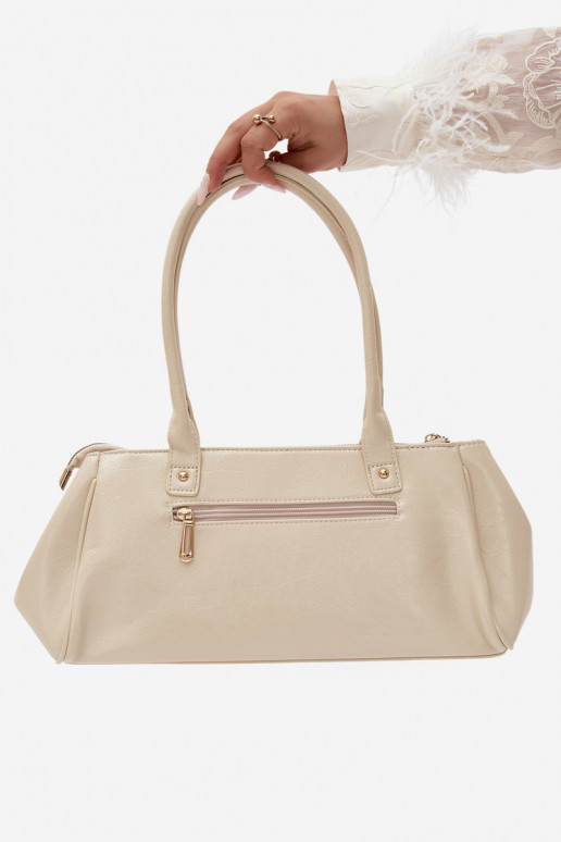 Handbag in faux leather ivory Muni