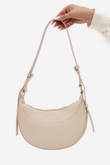 Small handbag in faux leather bright sand Miri