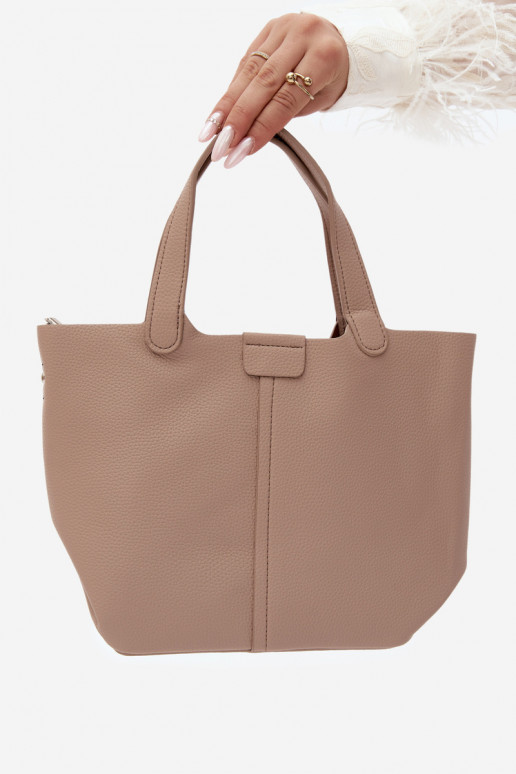 Handbag in faux leather ivory Blaire
