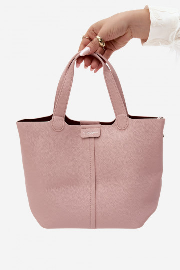 Handbag in faux leather pink Blaire