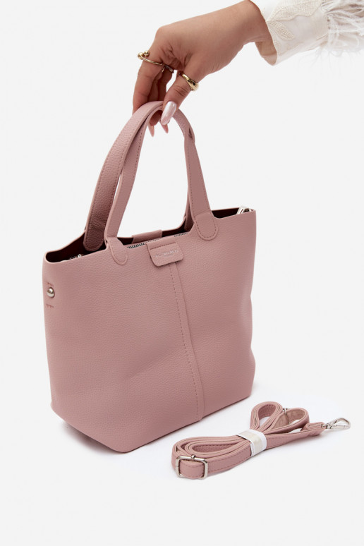 Handbag in faux leather pink Blaire