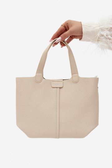 Handbag in faux leather bright sand Blaire