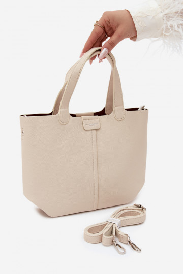 Handbag in faux leather bright sand Blaire 2