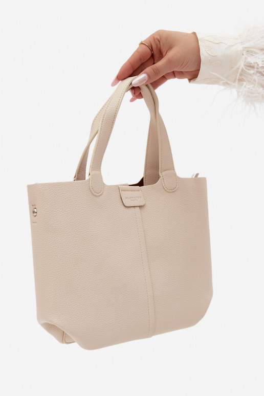 Handbag in faux leather bright sand Blaire