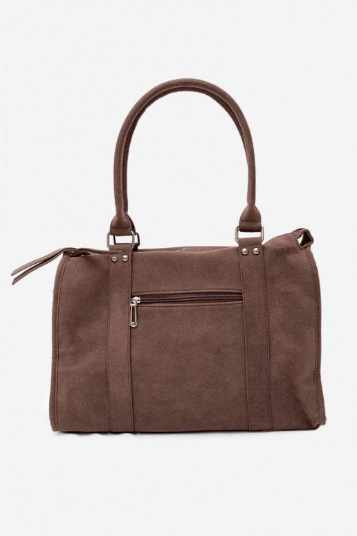 Large bag in faux suede clay Nolita