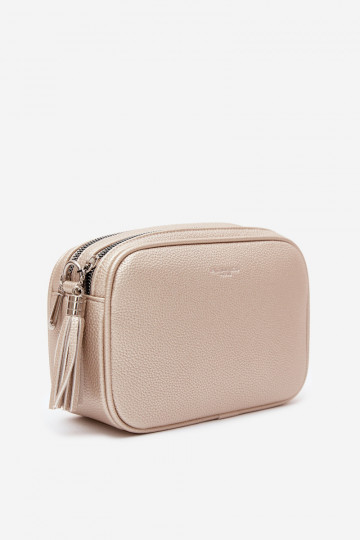 Messenger bag in gold faux leather Daily 2