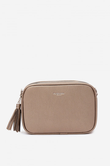 Messenger bag in dark gold faux leather Daily